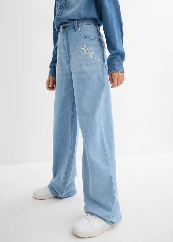 Wide-Leg-Jeans Mid Waist, bonprix