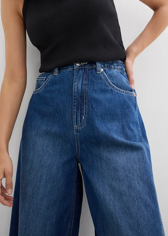 Jean balloon, taille haute, ultra-doux, bonprix