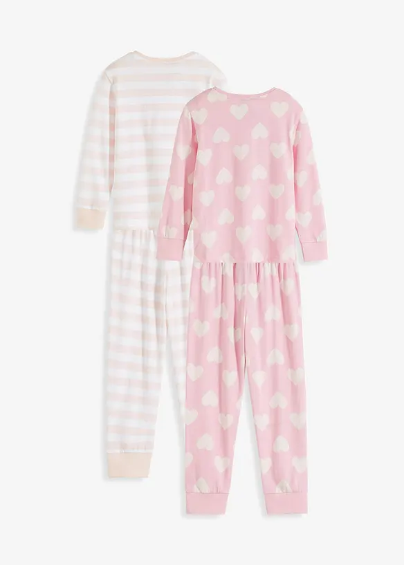 Lot de 2 pyjamas 100% coton (ens. 4 pces), bonprix