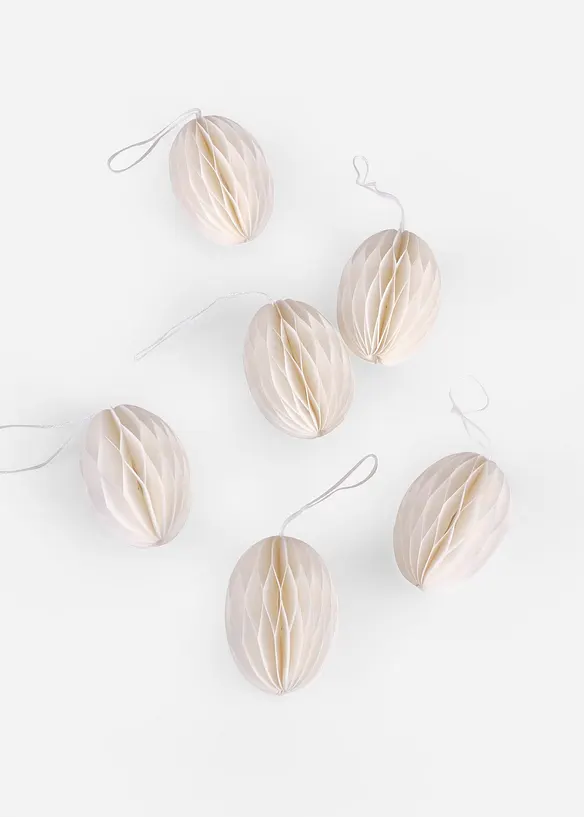 D&eacute;co &agrave; suspendre lot de 6 &oelig;ufs en papier, bonprix
