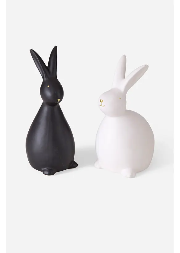 Figurine d&eacute;co lapins (lot de 2), bonprix