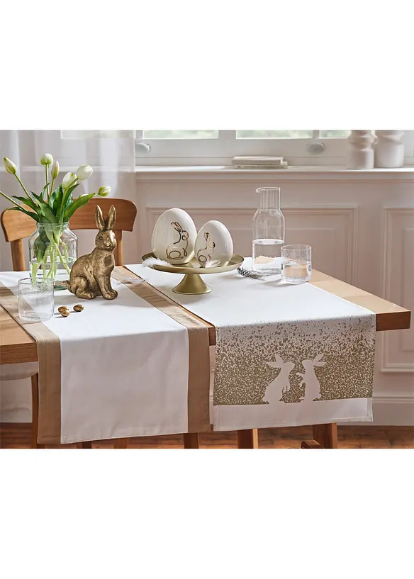 Figurine déco lapin doré, bonprix