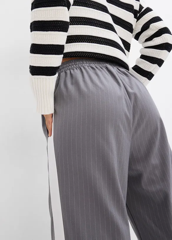 Pantalon ample à rayures contrastantes, bonprix