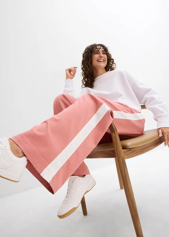 Pantalon ample à rayures contrastantes, bonprix