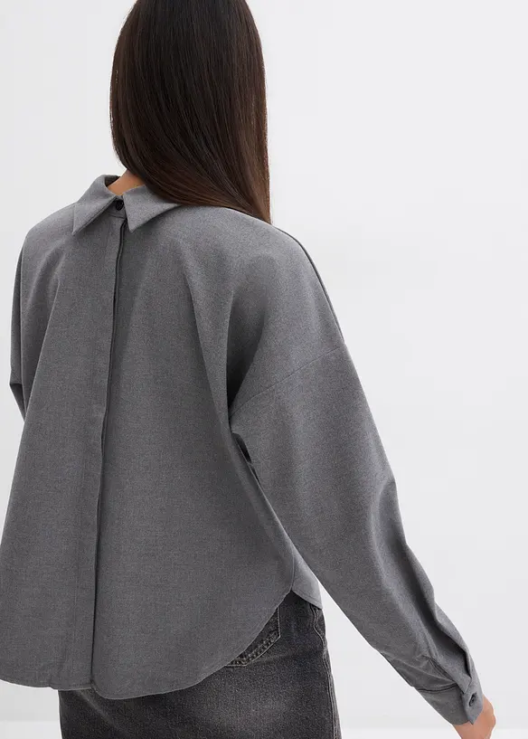 Chemisier oversize réversible en viscose mélangée, bonprix