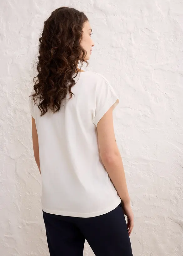 Shirt mit Seidenanteil, bonprix