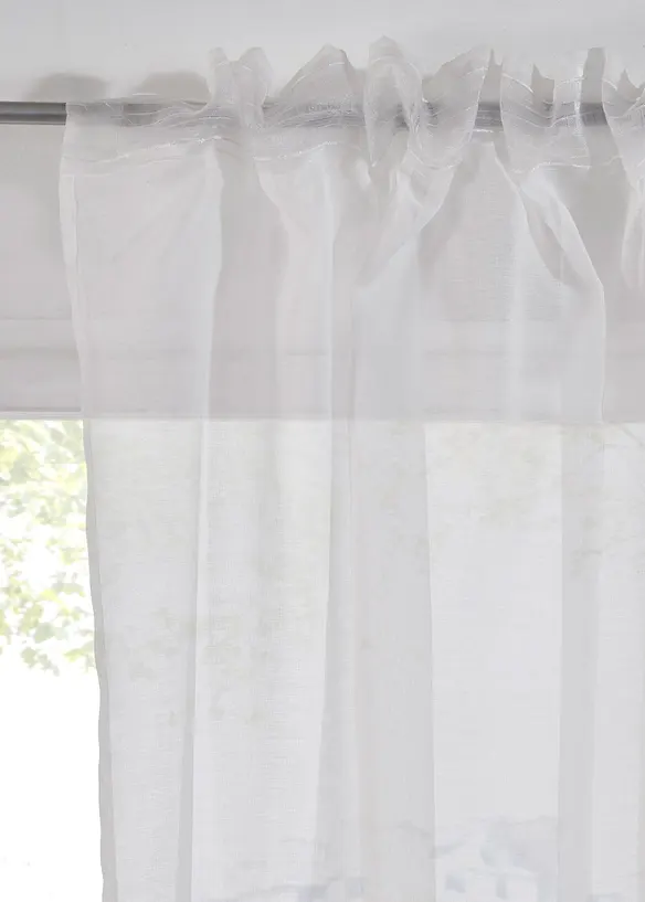 Voilage (1 pce.) &agrave; imprim&eacute; fleurs contenant du polyester recycl&eacute;, bonprix