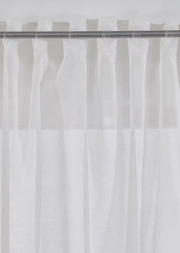 Voilage (1 pce.) &agrave; imprim&eacute; fleurs contenant du polyester recycl&eacute;, bonprix