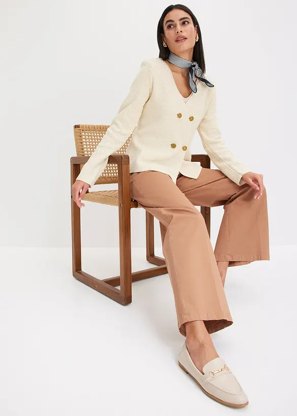 Pantalon à pont en twill, bonprix