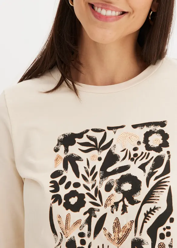 Langarmshirt mit Bio-Baumwolle, bonprix