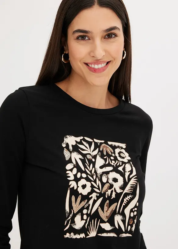 Langarmshirt mit Bio-Baumwolle, bonprix