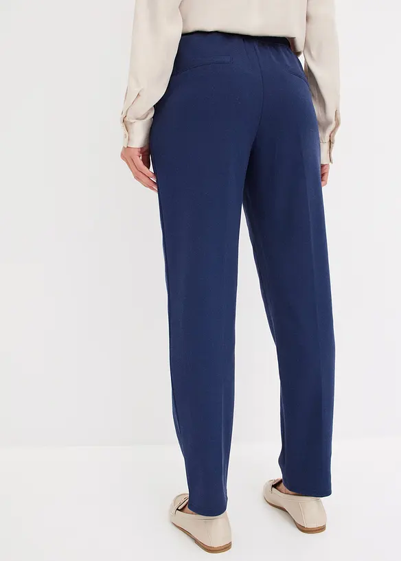 Pantalon élastiqué avec passepoils devant, bonprix