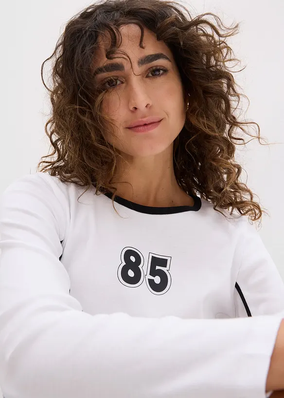 T-shirt manches longues 100% coton, bonprix