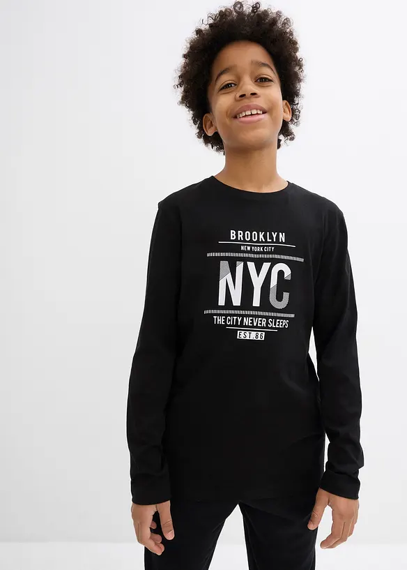 Langarmshirt aus reiner Bio-Baumwolle, bonprix