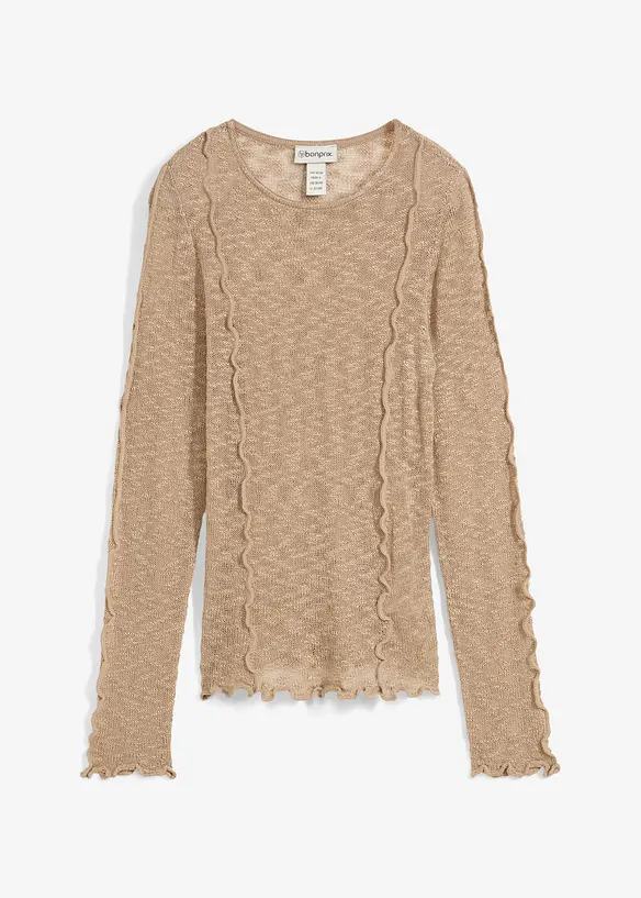 T-shirt en maille texturée, bonprix