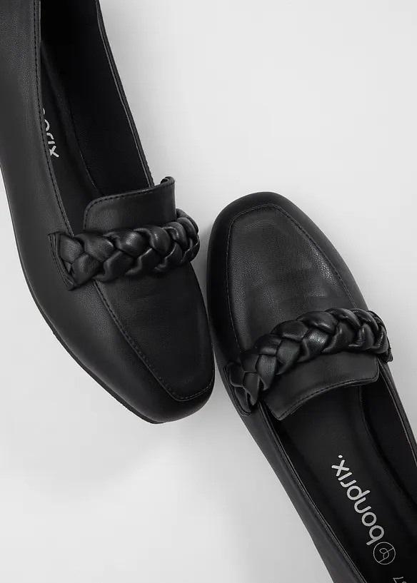 Mocassins &agrave; d&eacute;tail tress&eacute;, bonprix