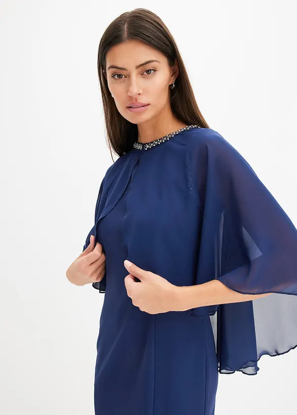 Robe courte et ajustée avec cape amovible, bonprix