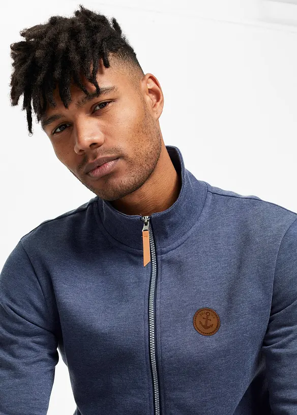 Sweat zippé à col montant, bonprix
