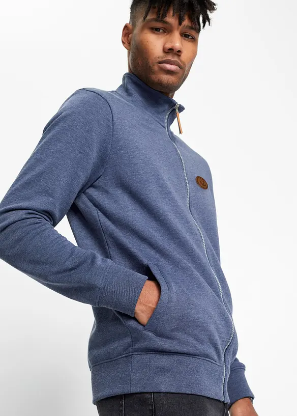 Sweat zippé à col montant, bonprix