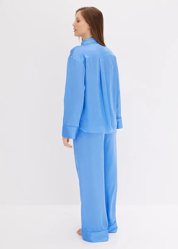 Pyjama oversize tissé en satin, bonprix