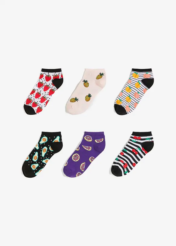 Sneakersocken mit Bio-Baumwolle (6er Pack)&nbsp;, bonprix