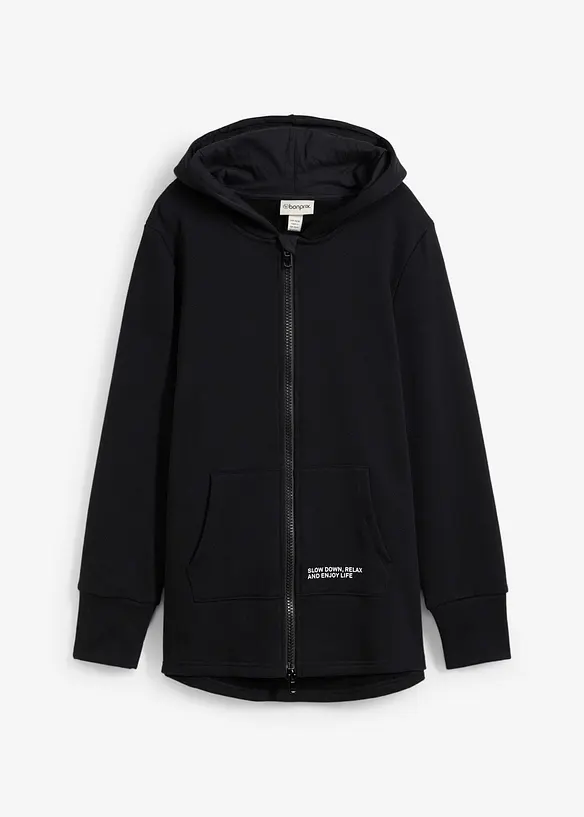 Sweat zipp&eacute; en doux coton m&eacute;lang&eacute;, bonprix