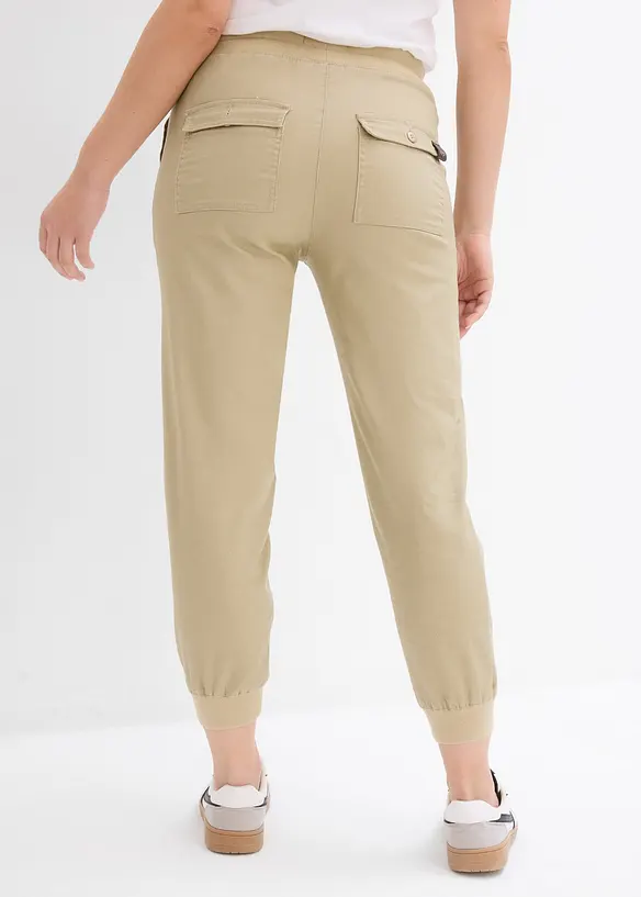 Pantalon jogger en twill, bonprix