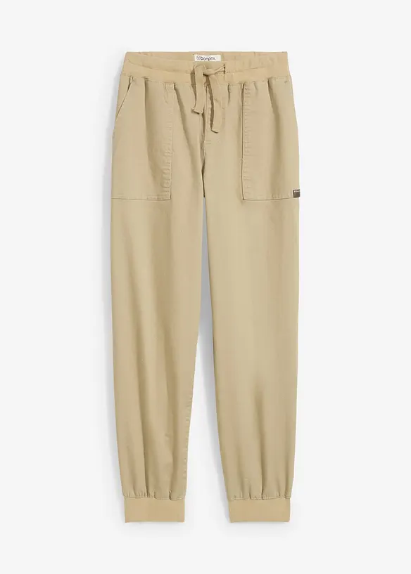 Pantalon jogger en twill, bonprix