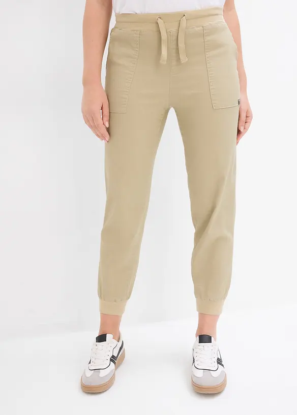 Pantalon jogger en twill, bonprix