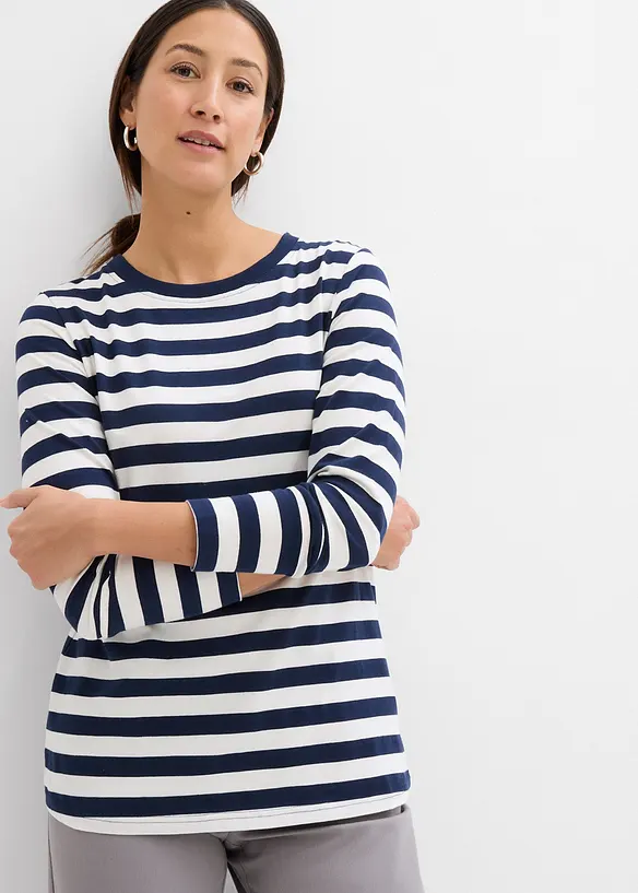 Streifenshirt aus reiner Bio-Baumwolle, bonprix