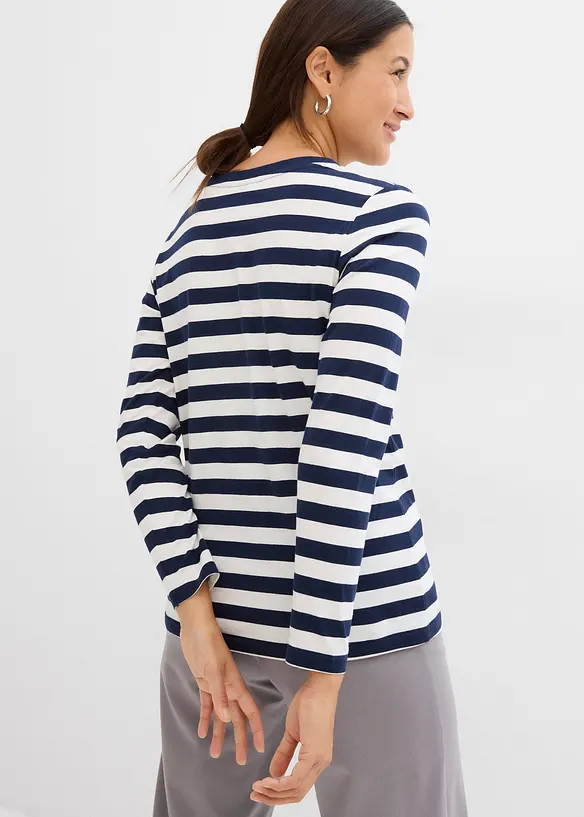Streifenshirt aus reiner Bio-Baumwolle, bonprix