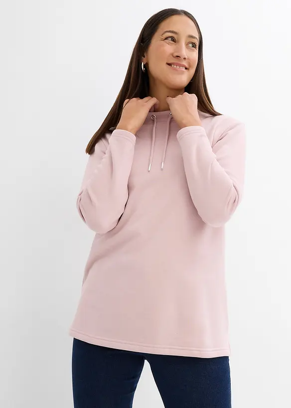 Sweat manches longues avec base fendue, bonprix