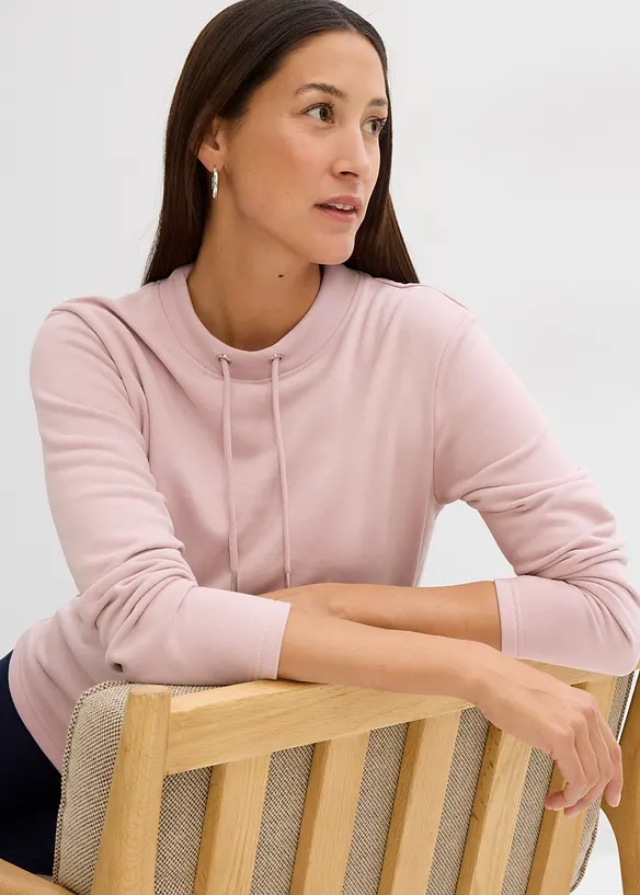 Sweat manches longues avec base fendue, bonprix