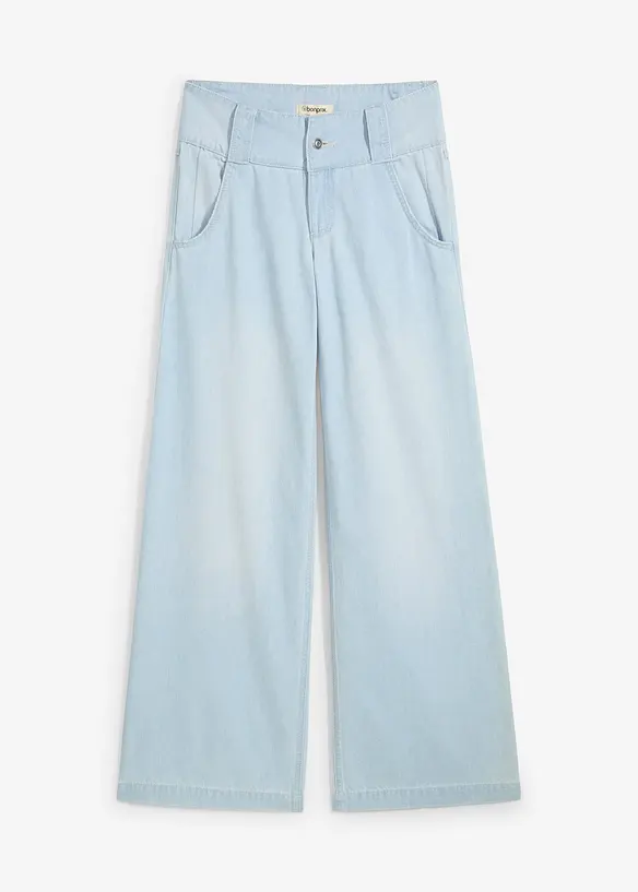 Jean large taille haute, toile ultra-douce, bonprix