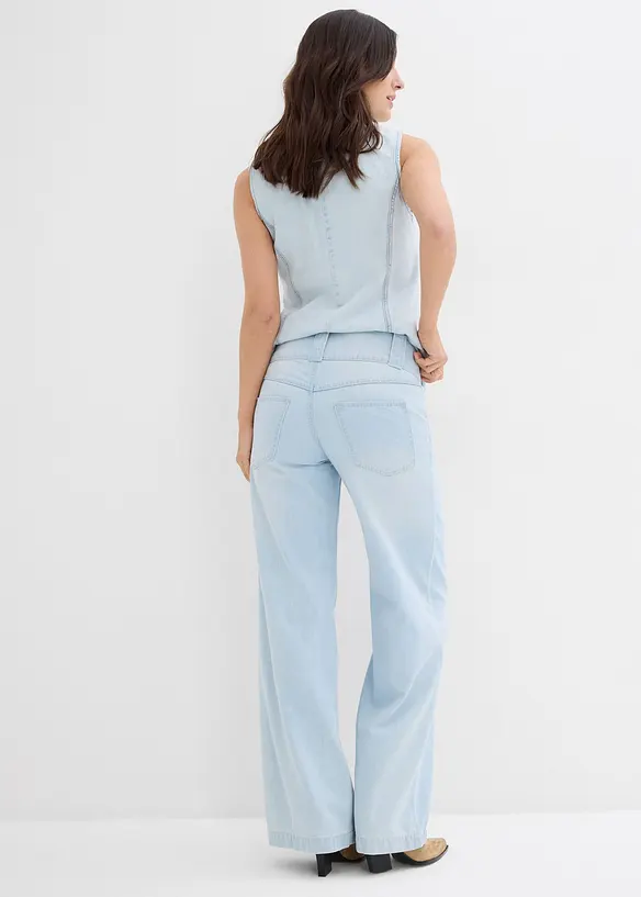 Jean large taille haute, toile ultra-douce, bonprix