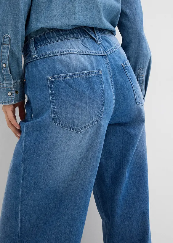 Jean baggy taille mi-haute, toile ultra-douce, bonprix