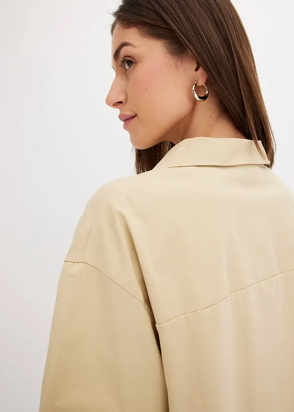 Robe-chemise en matière élastique, bonprix