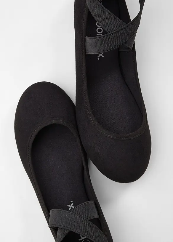 Ballerinas mit elastischen Riemen, bonprix