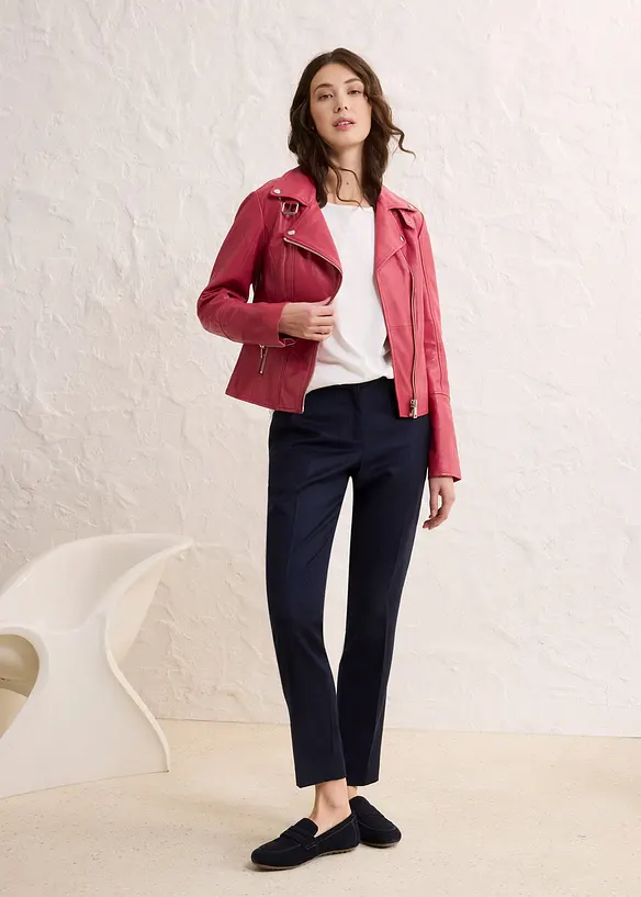 Bikerjacke aus Nappaleder, bonprix