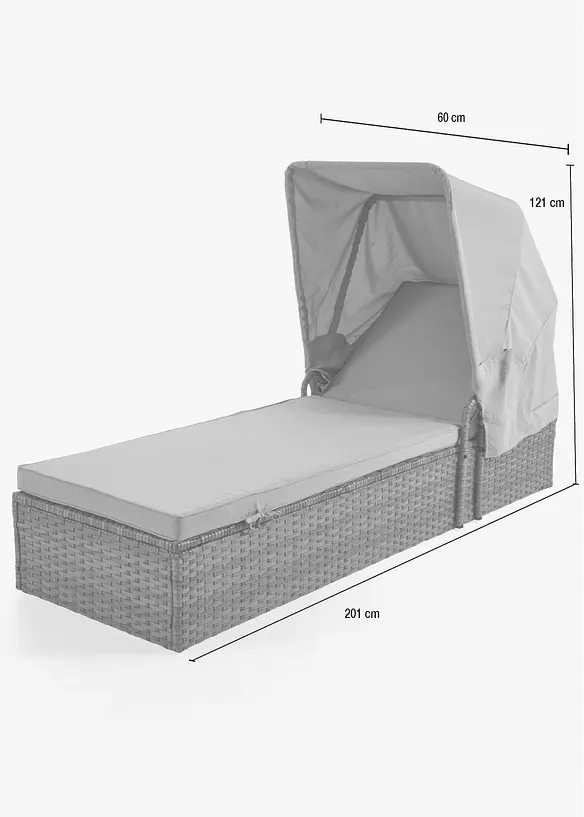 Gartenliege mit Sonnendach, bonprix