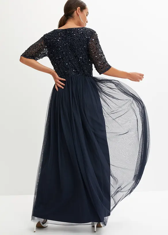 Maxikleid mit Paillettenstickerei, bonprix