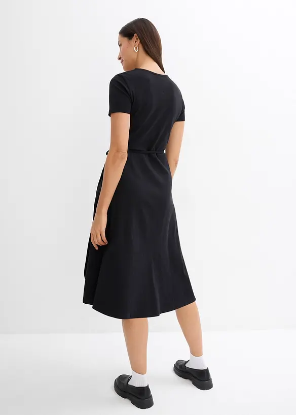 Jerseykleid mit Wickeldetail, bonprix