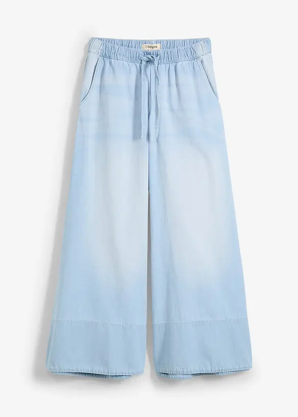 Jean large, taille mi-haute et élastiquée, bonprix