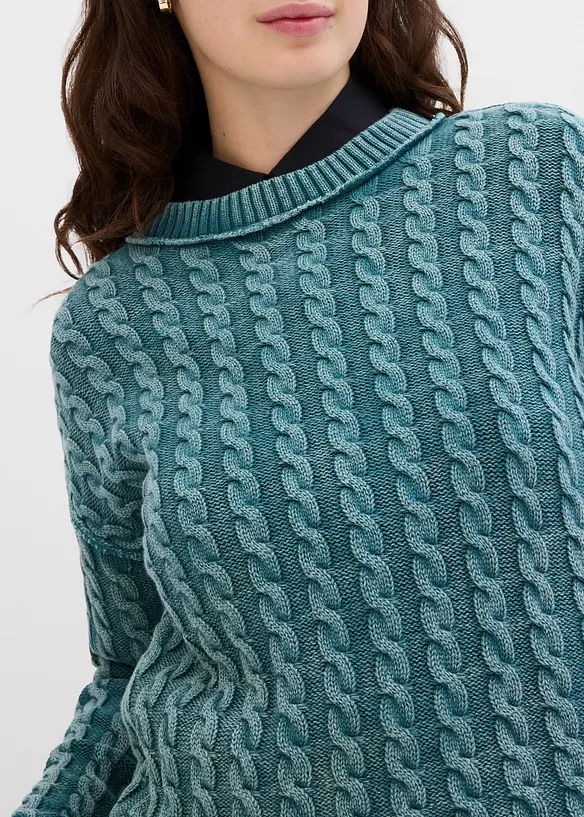 Oversize-Pullover aus reiner Baumwolle, bonprix