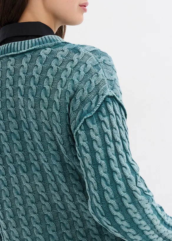 Oversize-Pullover aus reiner Baumwolle, bonprix