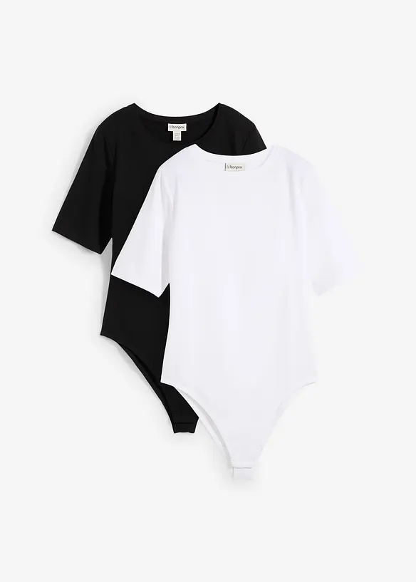 Kurzarmbody (2er Pack), bonprix