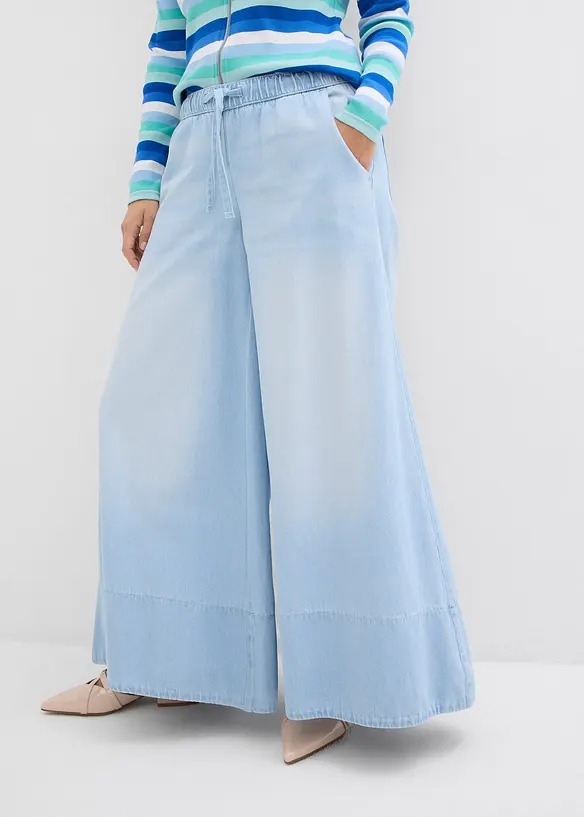 Wide-Leg-Jeans, Mid Waist, Bequembund, bonprix