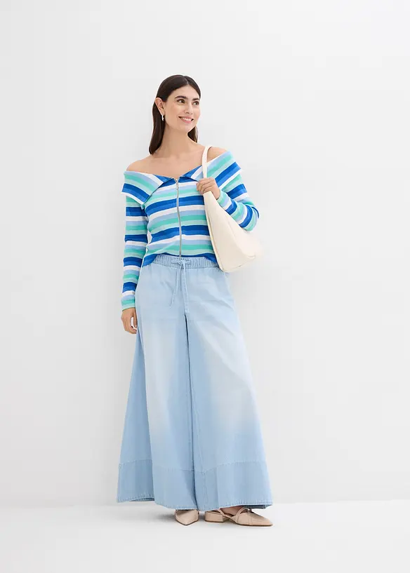Wide-Leg-Jeans, Mid Waist, Bequembund, bonprix