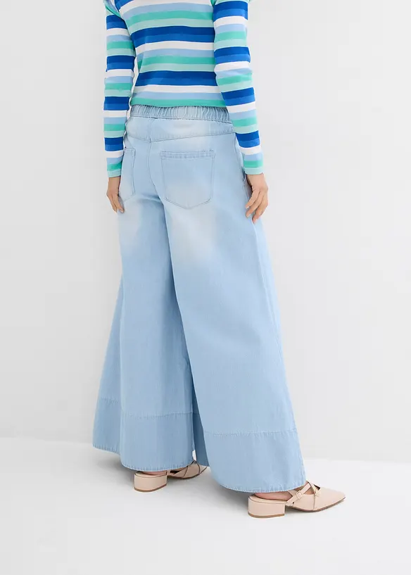 Wide-Leg-Jeans, Mid Waist, Bequembund, bonprix