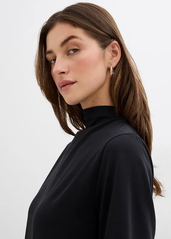 Shirtkleid aus elastischem Bio-Baumwoll-Mix, bonprix